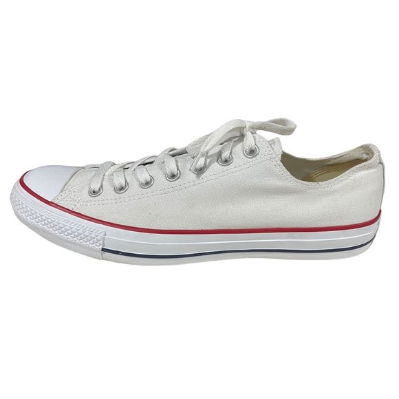 Converse Chuck Taylor All Star White Canvas Low Top Sneakers Mens Sz 10
